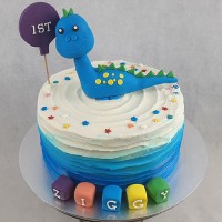 Baby Dinosaur and Balloon cake